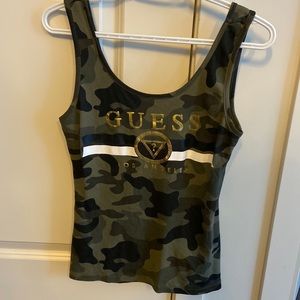 Guess green camo tank. New condition.